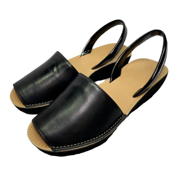 S2C3 Reaction Kenneth Cole Fine Glass Black Platform Sandal Women's 8M - Picture 2 of 6